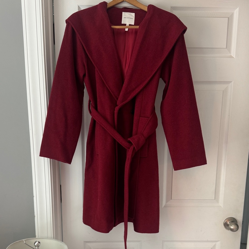 Vintage European Avec Les Filles red coat in perfect condition